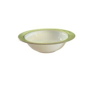 Pyrex Lime Green Milk Glass Gold Trim Serving Dish 9 Inch